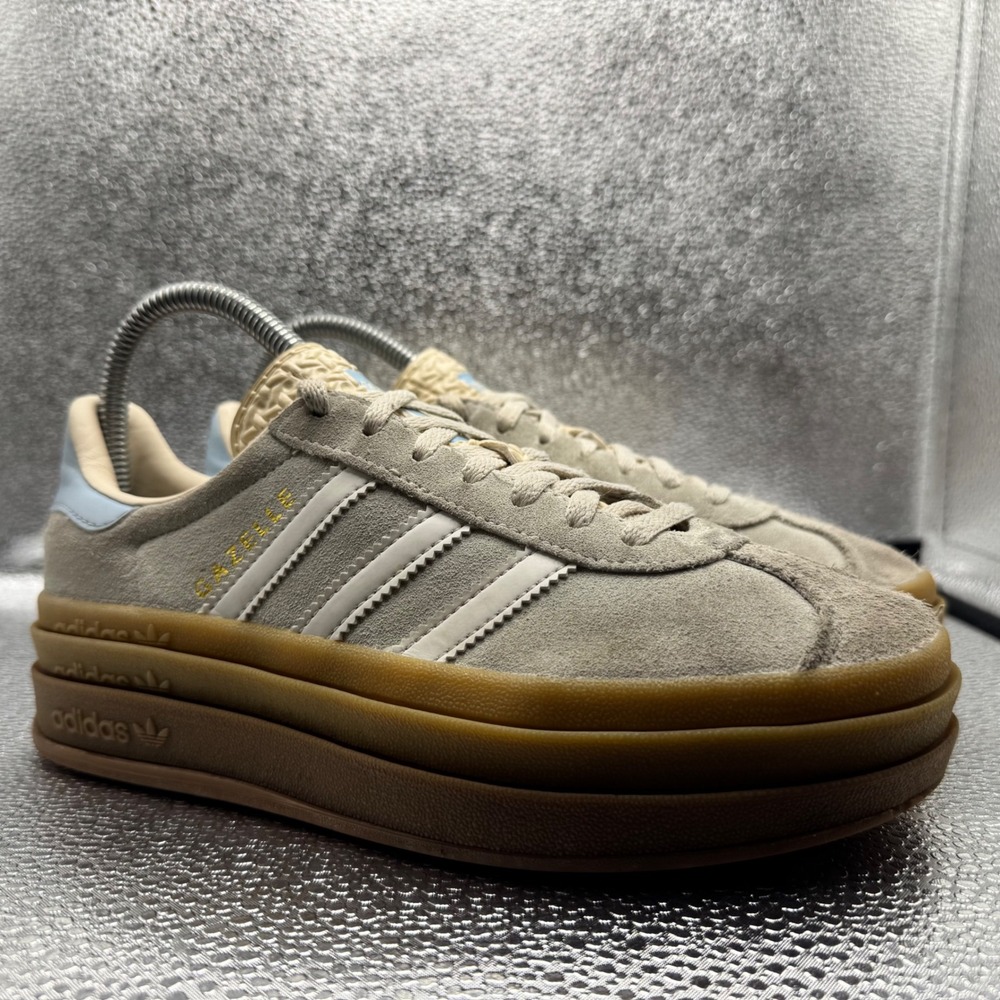 Size 4.5 Adidas Gazelle Bold Sneakers Womens Grey Excellent Platform JH5540